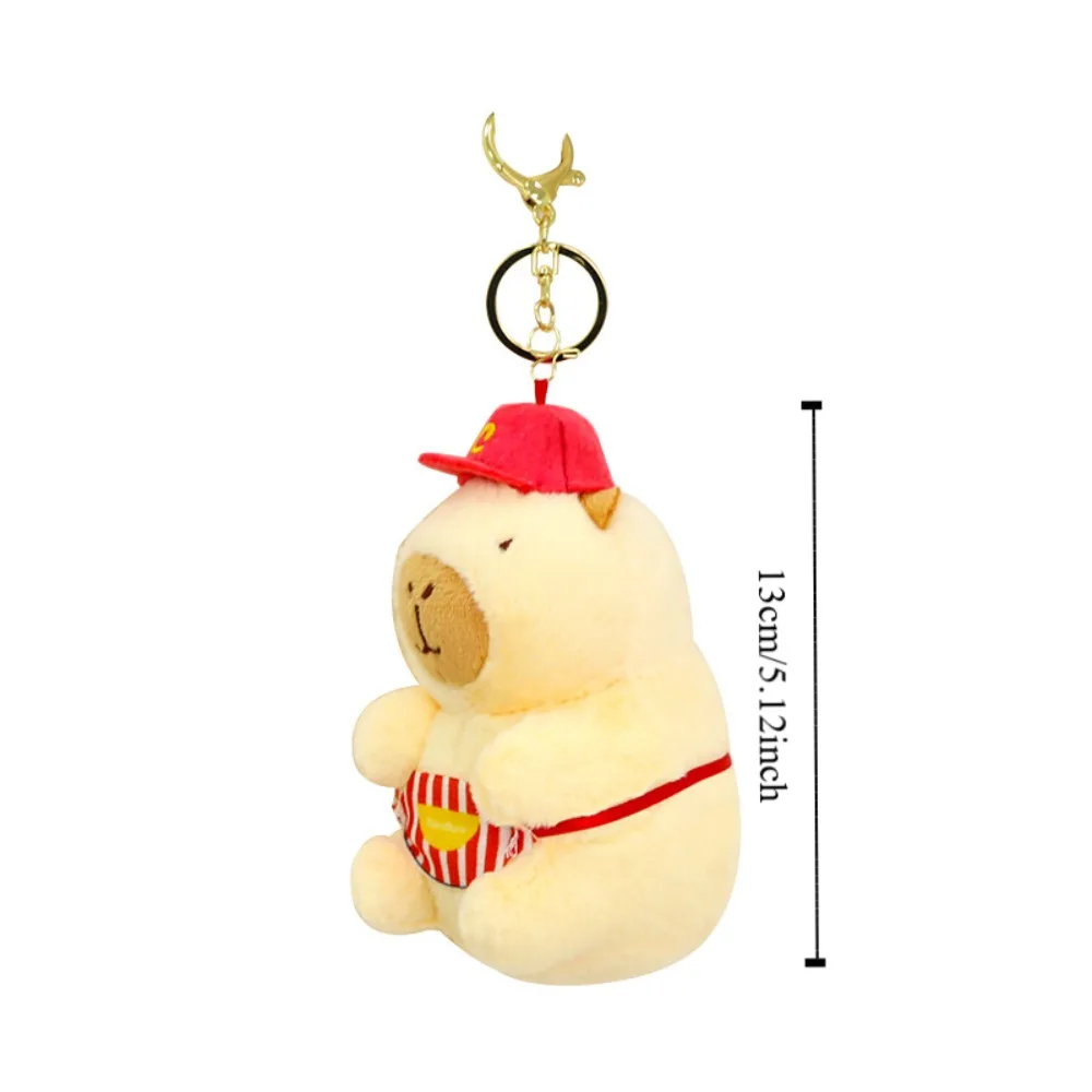 Пушистая капибара плюшевый брелок для ключей гамбургер картофель фри мягкие
