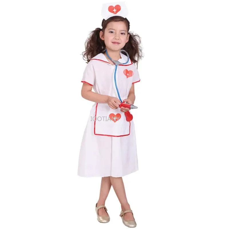 Сексуальный комплект медсестры доктора реквизит для выступлений белый детский