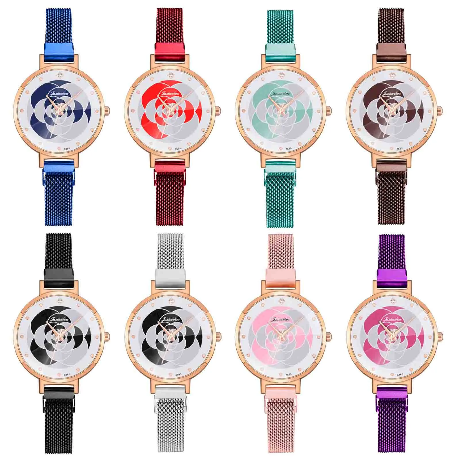 

Часы наручные женские с сетчатым браслетом из нержавеющей стали