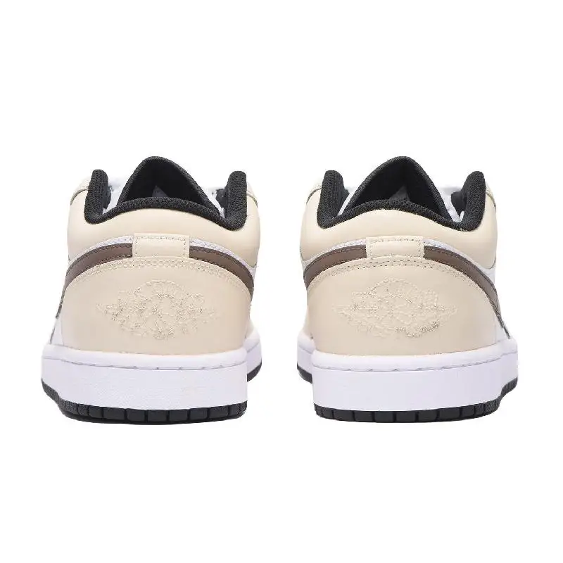 【Настроить】Винтажные баскетбольные кроссовки Air Jordan 1 мужские бежевые с низким