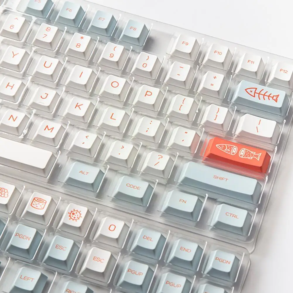 

141- Mechanical Board Orange Pattern Caps Board Caps Oem Personalized Highly Caps Dye-sublimation Pbt Materi K8z6