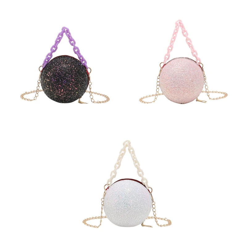 

63HC Fashion Shoulder Bag Sequin Messenger Bag Handbag Spherical Crossbody Bag