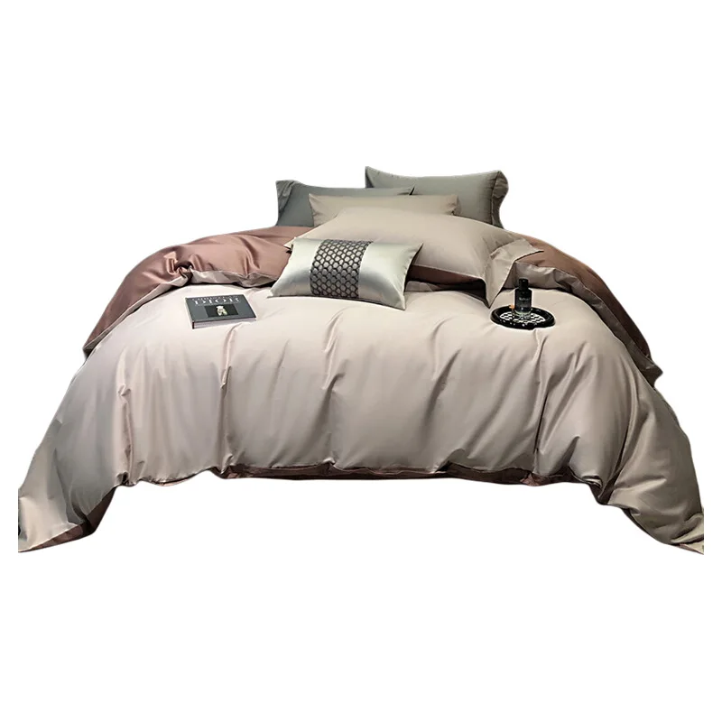 Высококачественная двусторонняя хлопковая простыня из четырех предметов