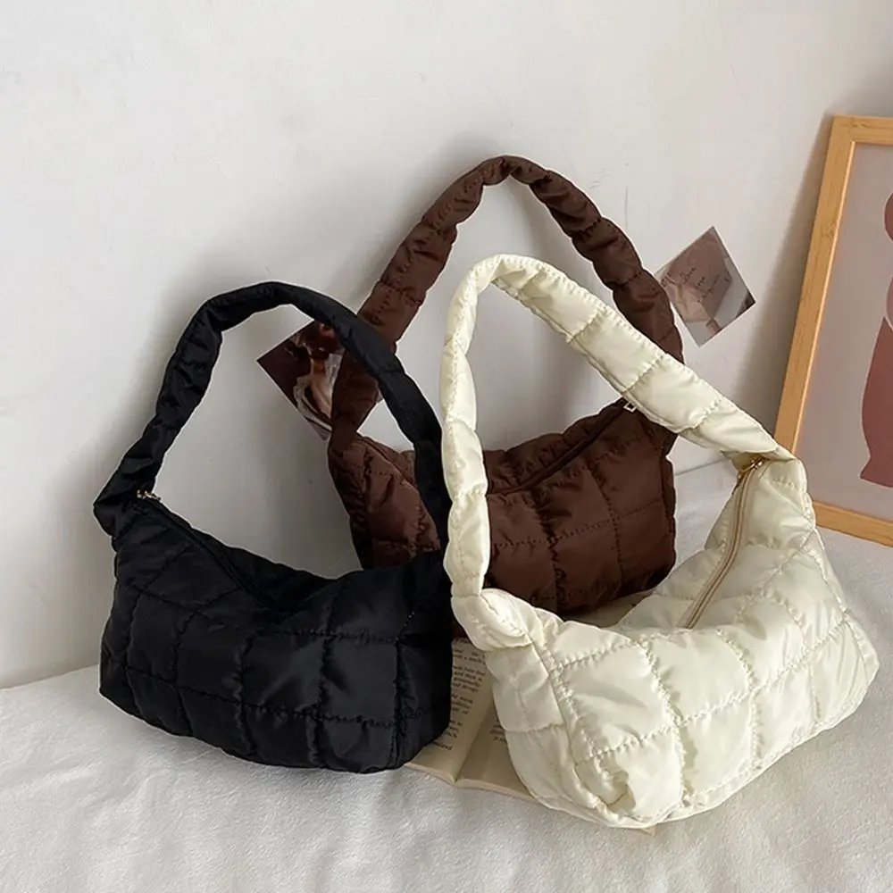 

Bag Rhombus Niche Design Embroidery Thread Oxford Cloth Korean Style Handbag Tote Bag Women Shoulder Bag Shopping Bag