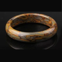 natural chinese nuwa stone hand carved wide bar jade bracelet fashion jewelry mens and womens bamboo leaf green bracelet