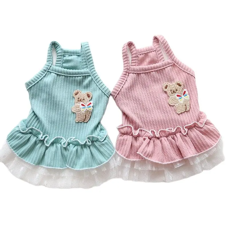 

Платье для собак и кошек, жилет для домашних питомцев, одежда для весны и лета, наряд 5 размеров