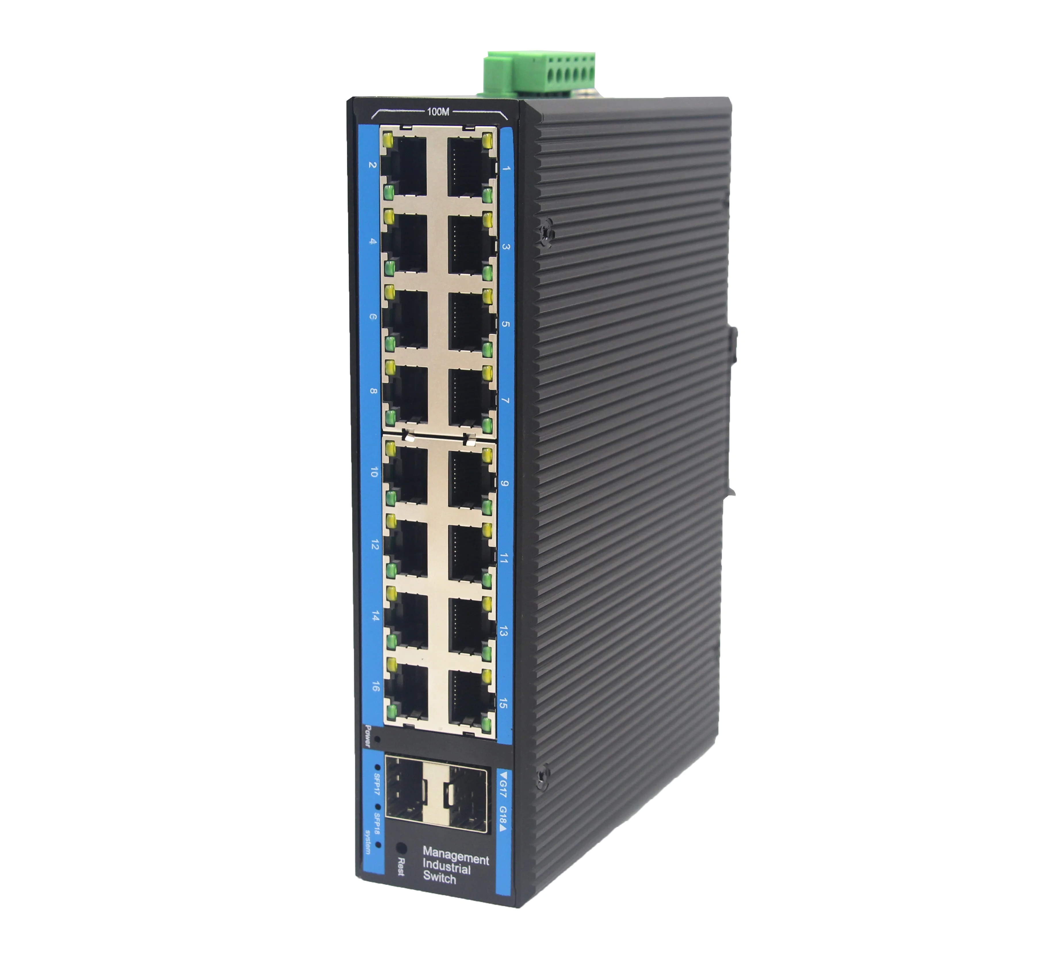 

Managed 16 100M electrical ports + 2 Gigabit optical ports Industrial Ethernet Switch UOTEK UT-N62216GFS-SFP RTS