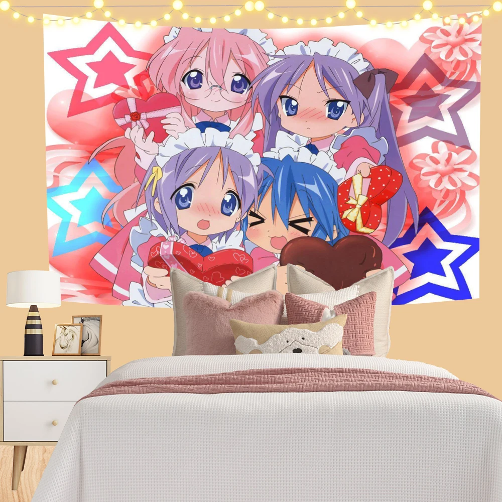 Аниме Luckys Stars красочный гобелен настенный богемный Мандала художественный декор