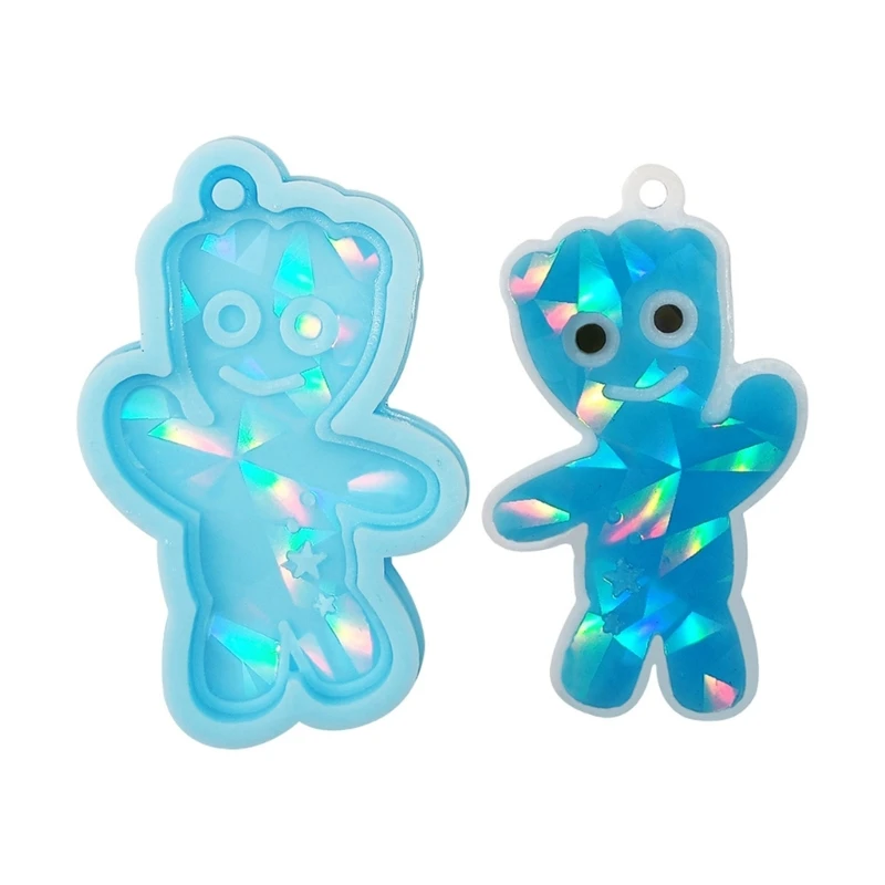 

Holographic Resin Molds Cartoon Keychain Pendant Silicone Mold for Epoxy Casting DIY Jewelry Pendant Decoration Tools Y08E