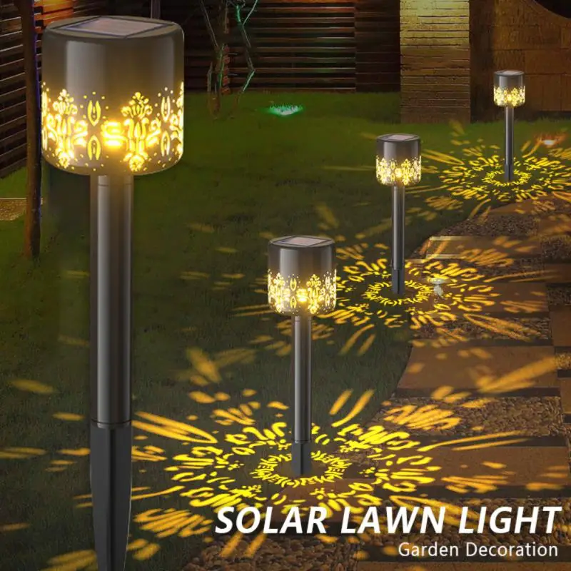 

Solar Lawn Lamp Hollow Flame Torch LED Lighting Projection Waterproof Garden Decor Landscape Courtyard Yard Outdoor Accessories