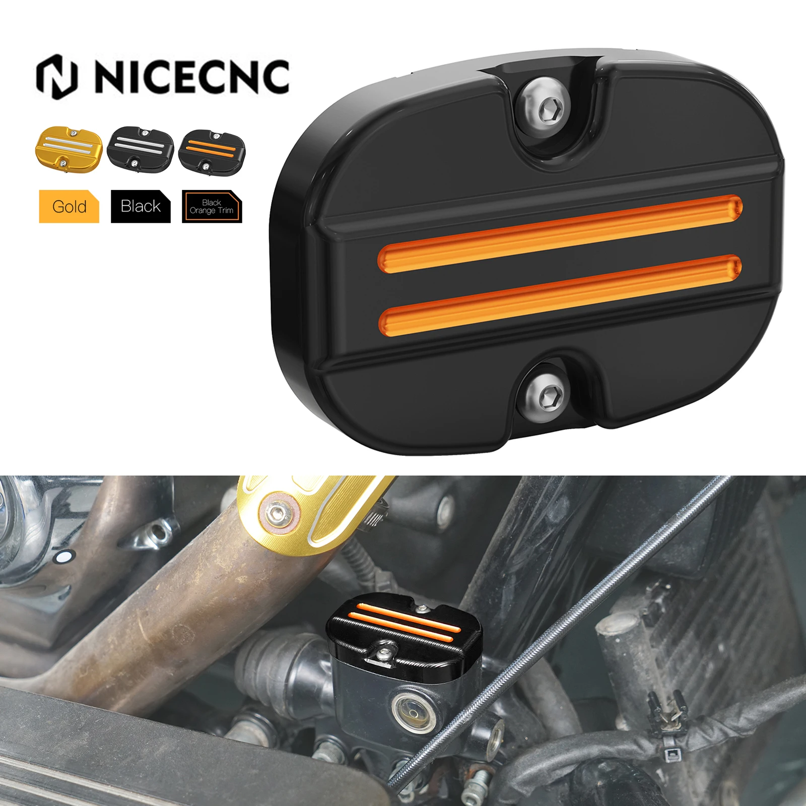 Крышка главного цилиндра заднего тормоза для Harley Touring Road King FLHR 2008-2022 Street Glide FLHX 08-2023