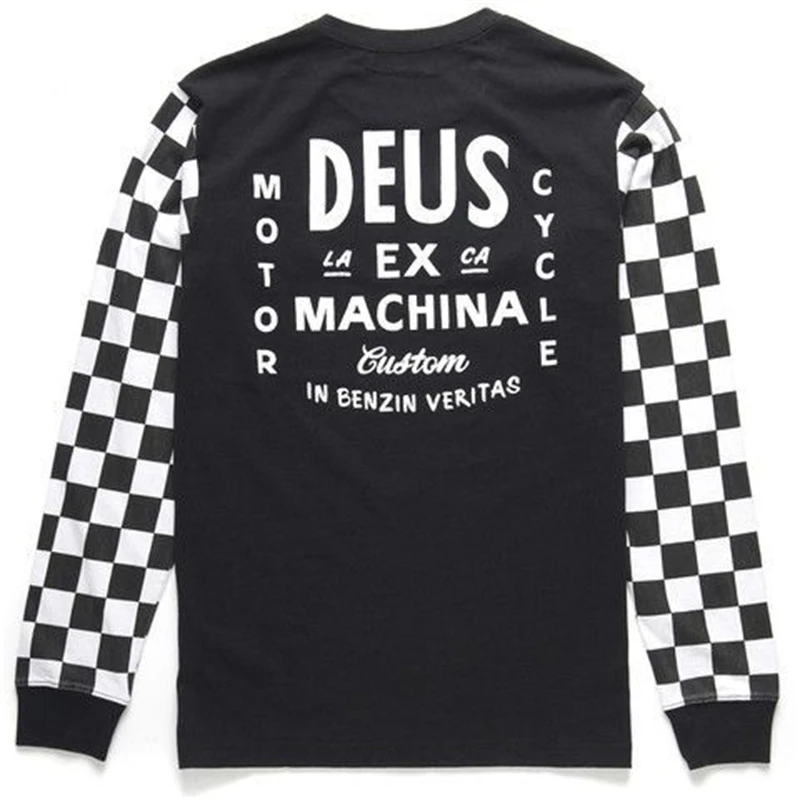 

2023New Deus Retro Men's Motocross Jersey Long Sleeve Motorcycle Downhill Mountain Bike Mx Racing MTB Clothes DH Cycling T-shirt