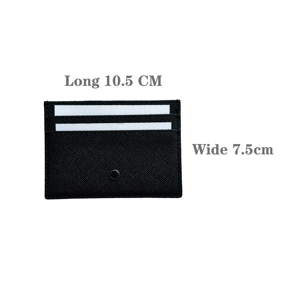 Mb Saffiano Leather Card Holder Luxury Multi-Card Business Card Cover RFID Anti-theft Carbon Fiber ID Wallet Luxury Men or Women images - 6