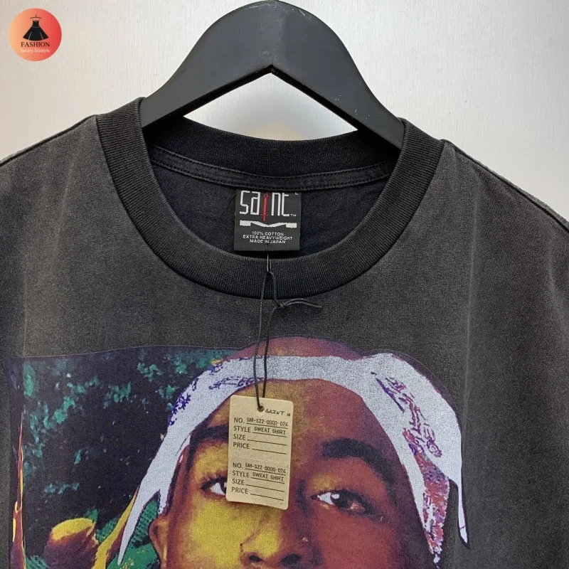 Черная новая мужская женская футболка большого размера из винтажного хлопка с