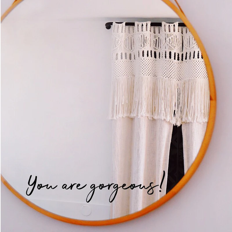 

You Are Gorgeous, Mirror Sticker, Mirror Decal, Shower Screen Decal, Home Labels, Dressing Table Decal A20-002