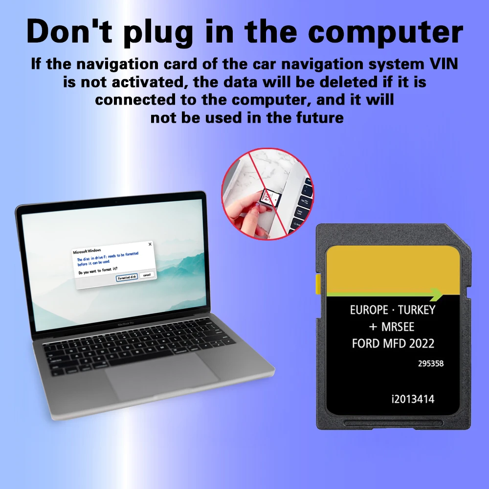 

MFD 2022 для Ford Kuga с 2012 по 2015, карта памяти с синхронизацией карт памяти SD, GPS, Обложка карты памяти, европейские подробности о дороге