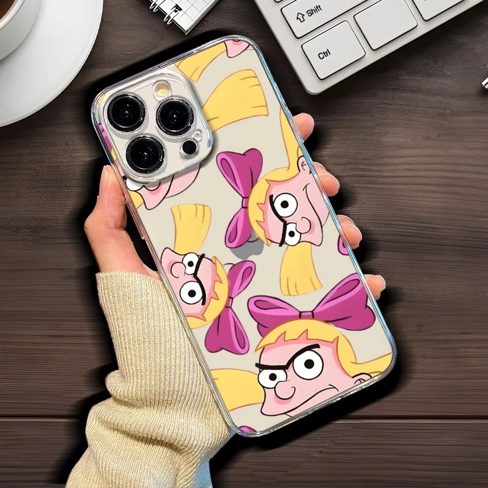Чехол для телефона с забавным рисунком H-Hey A-Arnold Iphone 16 15 11 13 14 Pro Max Plus X Xr Xs Se2020 12 mini