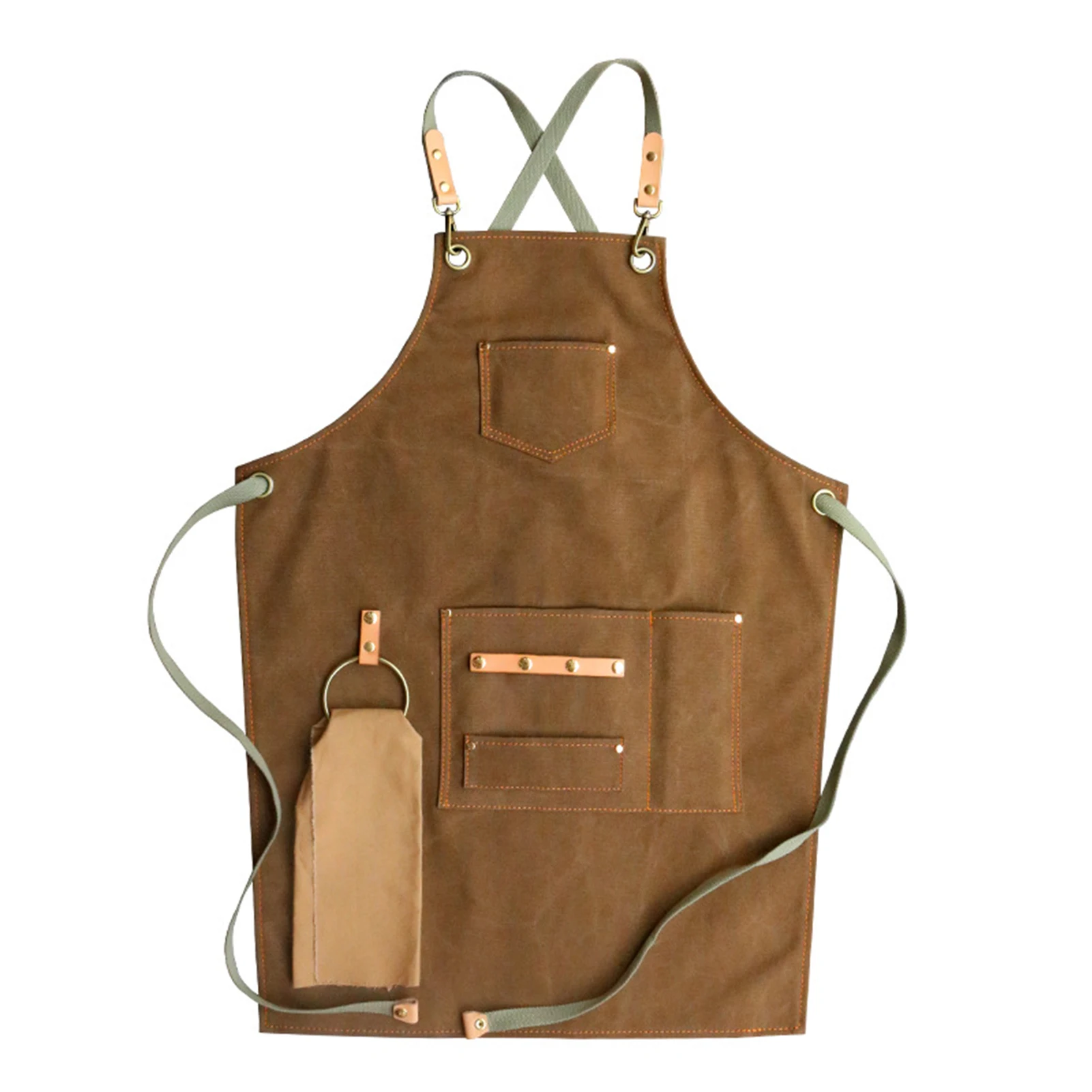 

Adjustable Cross Back Cotton Canvas Apron For Men Women Work Kitchen Apron New Household Supplies
