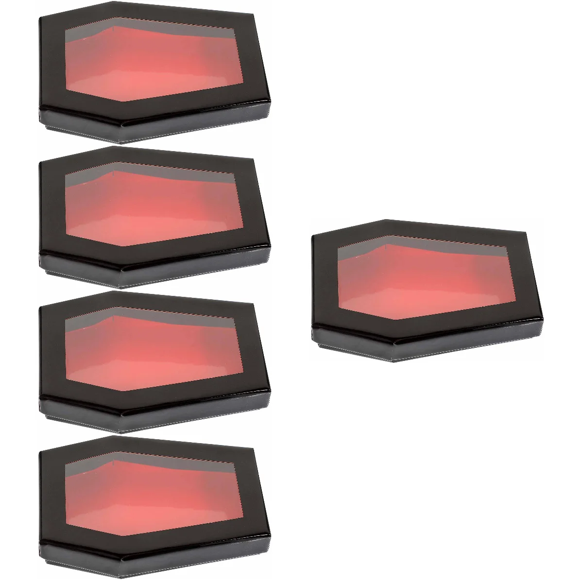 

5pcs Eyelash Organizing Box Portable Coffin Shaped False Eyelash Packaging Box