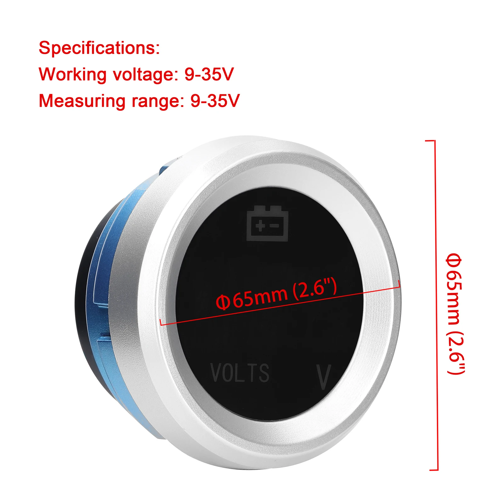 Цифровой Вольтметр С Мигающей Сигнализацией Автомобильный Магнитный Тестер Для
