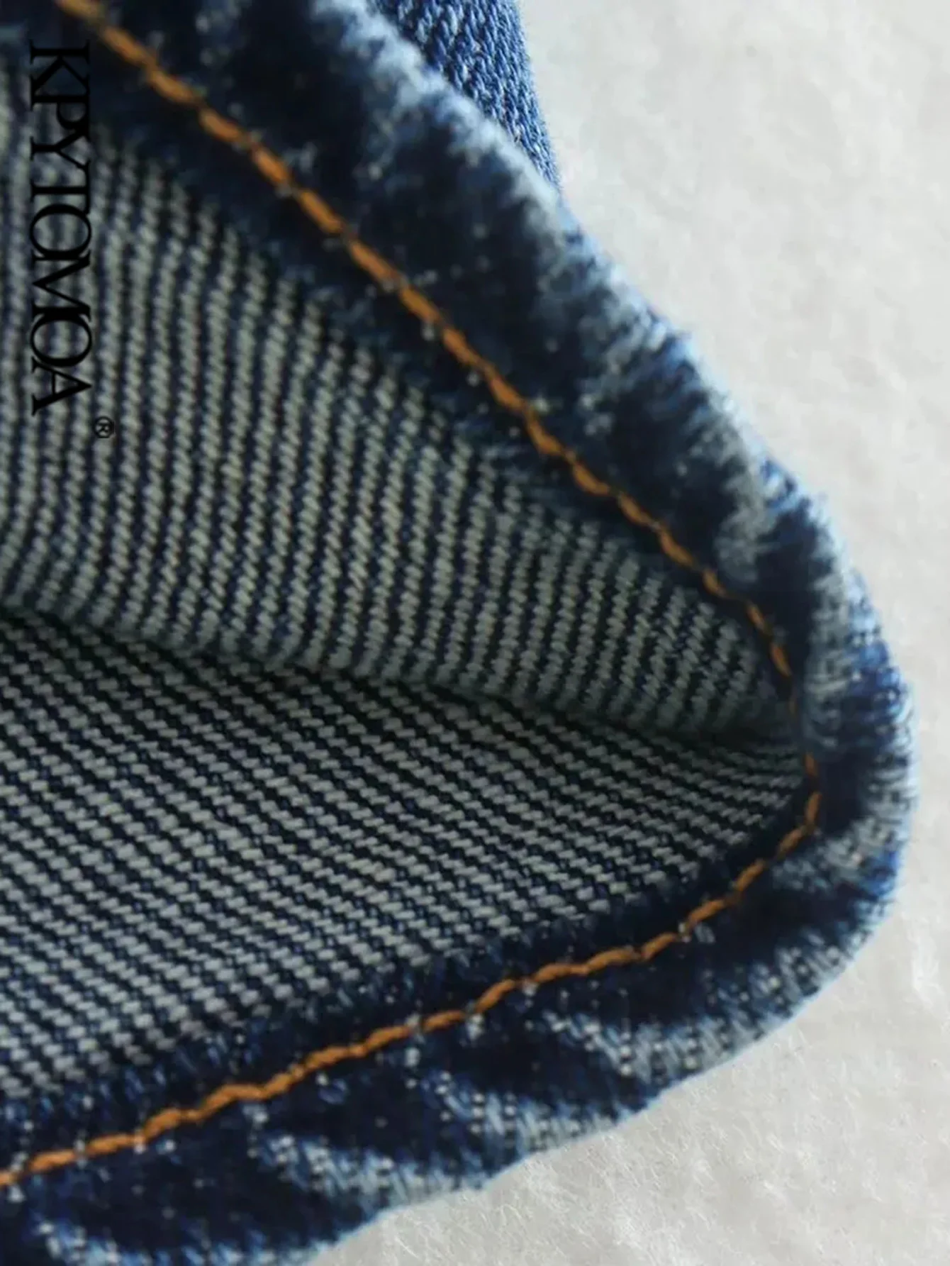 KPYTOMOA-Женские джинсовые майки на тонких лямках сексуальная мода с прорезями