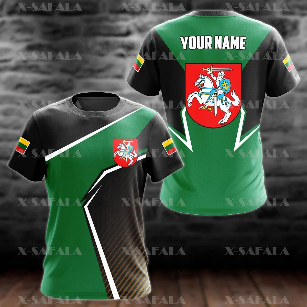 

LITHUANIA PROUD Lithuanian Love Country Flag 3D Printed High Quality T-shirt Summer Round Neck Men Female Casual Top-4