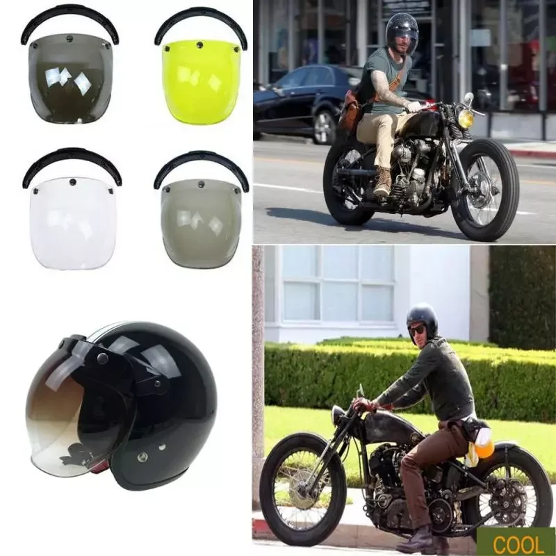 

HOT! Motorcycle Helmet Bubble Shield Open Face Helmet Visor Bubble Visor Casco Moto Visor Lens Capacete Motorcycle Helmet