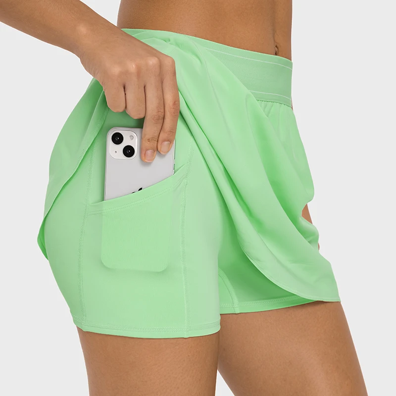 

ABS LOLI HYDROCOOL Tech Tennis Skirts for Women with Pockets Shorts Athletic Golf Skorts Activewear Running Workout Sports Skirt