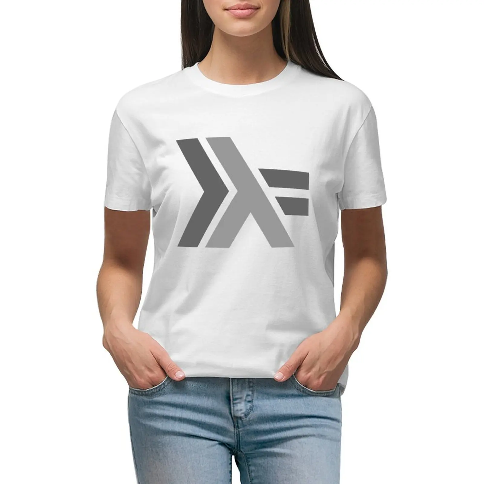 Официальная футболка Haskell с языком программирования логотипа винтажная одежда