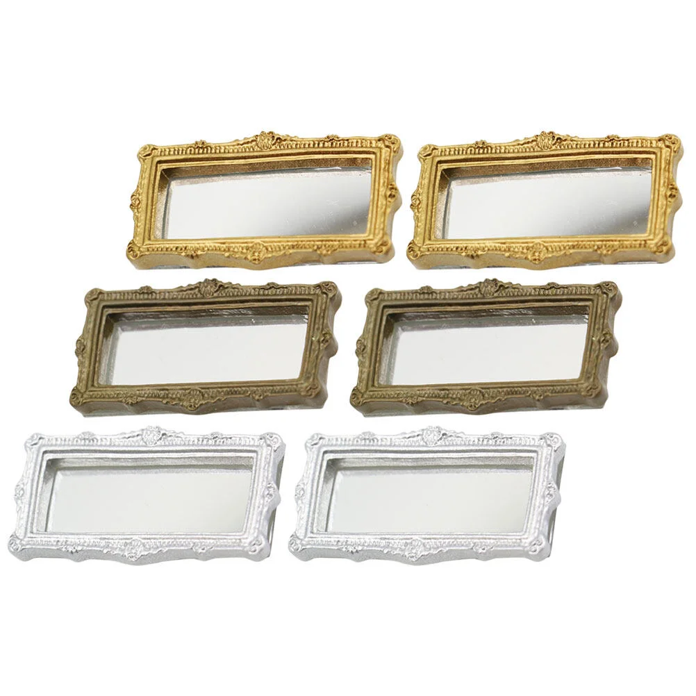 

6 шт., Детские декоративные зеркала, 4,2x2,5x0,6 см