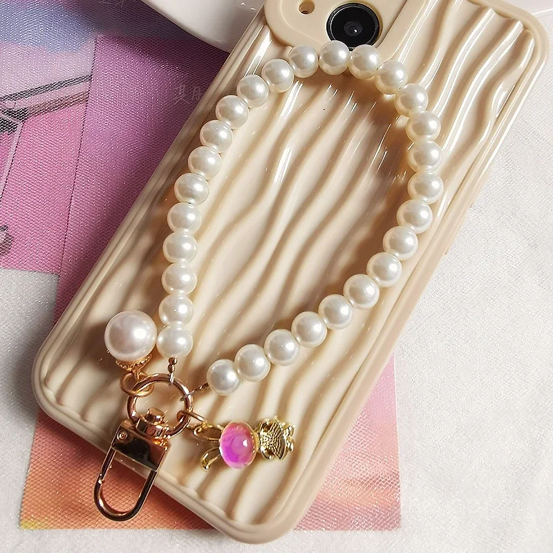 Драгоценный камень кролик жемчуг подвеска зажим для мобильного телефона ремешок