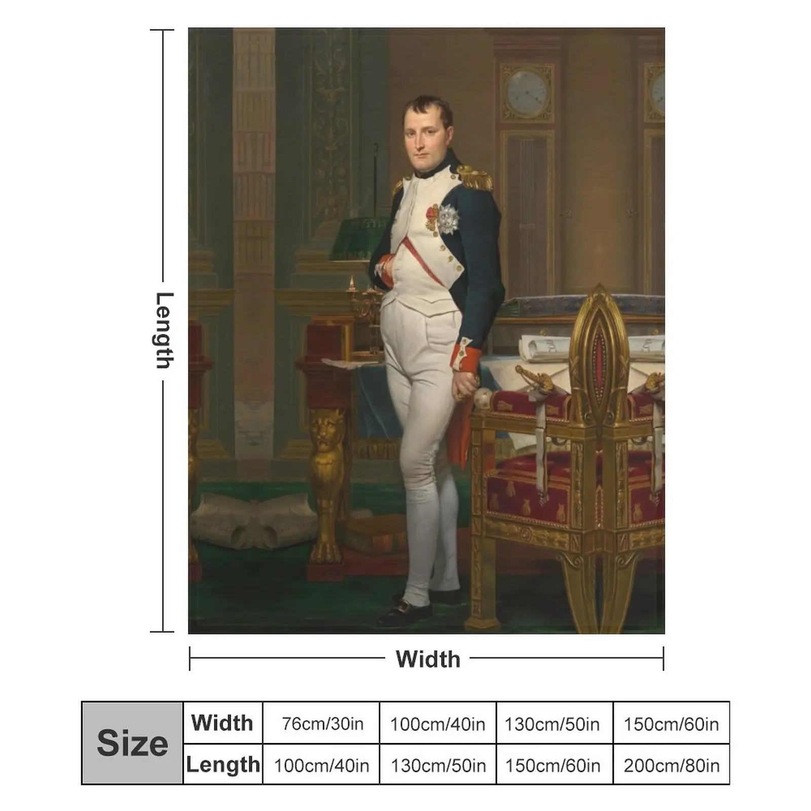 Одеяло Император Наполеон в его исследование от Jacques-Louis Дэвида декоративные