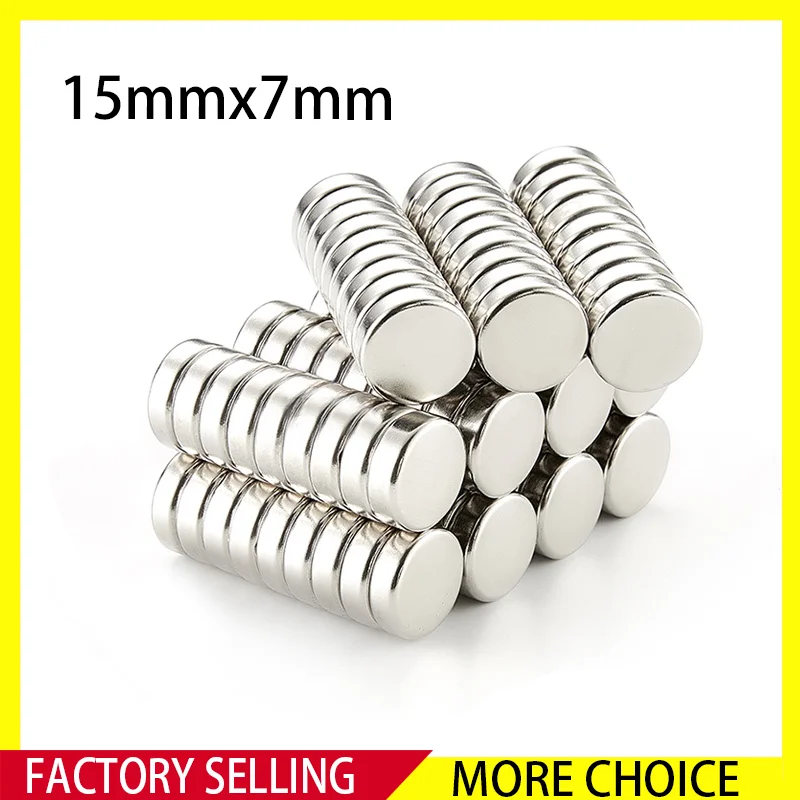 

5~50PCS 15x7mm Super Powerful Strong Bulk Round NdFeB Neodymium Disc Magnets Dia N35 Rare Earth magnet 15mm x 7mm