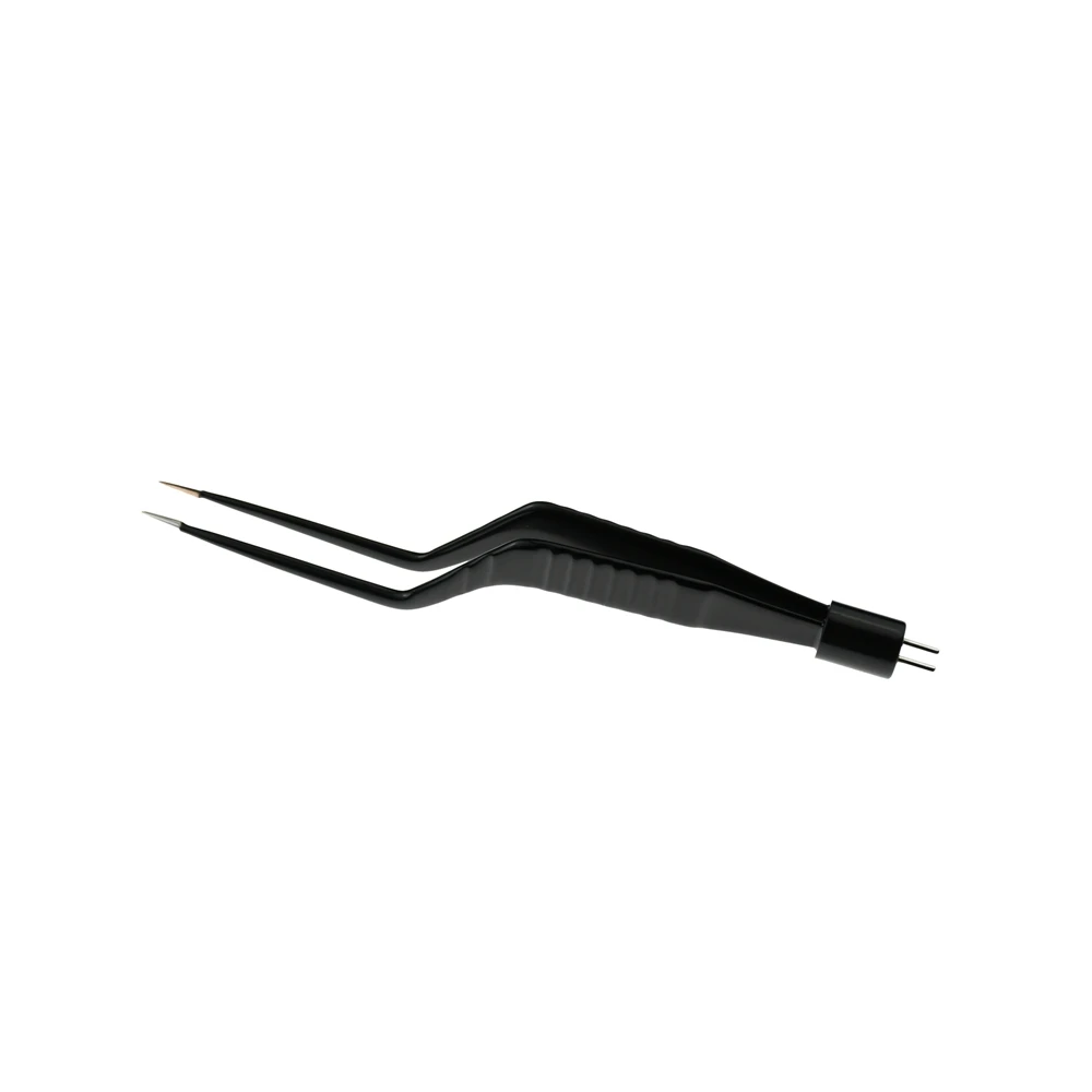 

AHA Bipolar Forceps Tweezers Straight tip for Electrosurgical unit,Black nylon coated Non Stick：L:16.5cm, tip 0.5mm