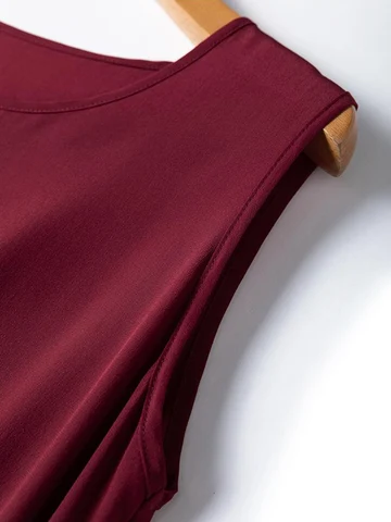 SuyaDream, женское платье из шелка, винного цвета