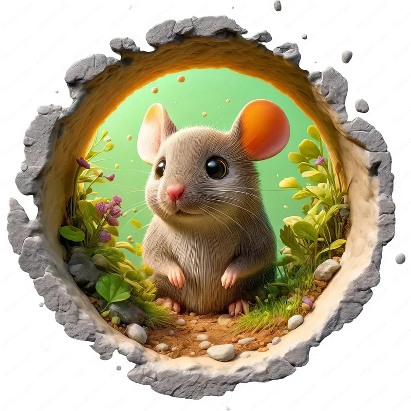 

3D наклейки для стен с мышью