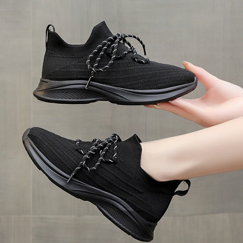 Autumn Women Sport Shoes 2022 New Mesh Sneakers Breathable Platform Loafers Ladies Casual Flats Soft Running Shoes Zapatos Mujer