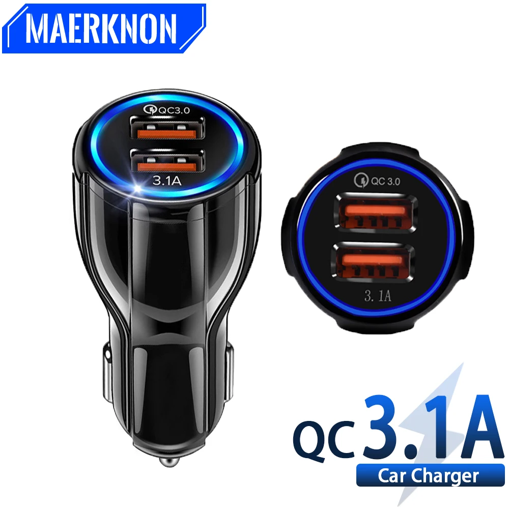 3,0 A быстрое автомобильное зарядное устройство USB автомобильная зарядка Быстрая зарядка для IPhone 14 Samsung Xiaomi Huawei быстрое зарядное устройство адаптер в автомобиле