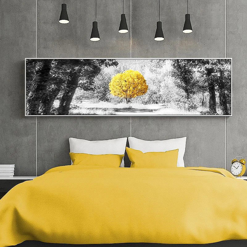 

Пейзаж, плакат и принты, пасторальный пейзаж, пейзаж, кленовый лист, настенная Картина на холсте с рамкой, картина большого размера