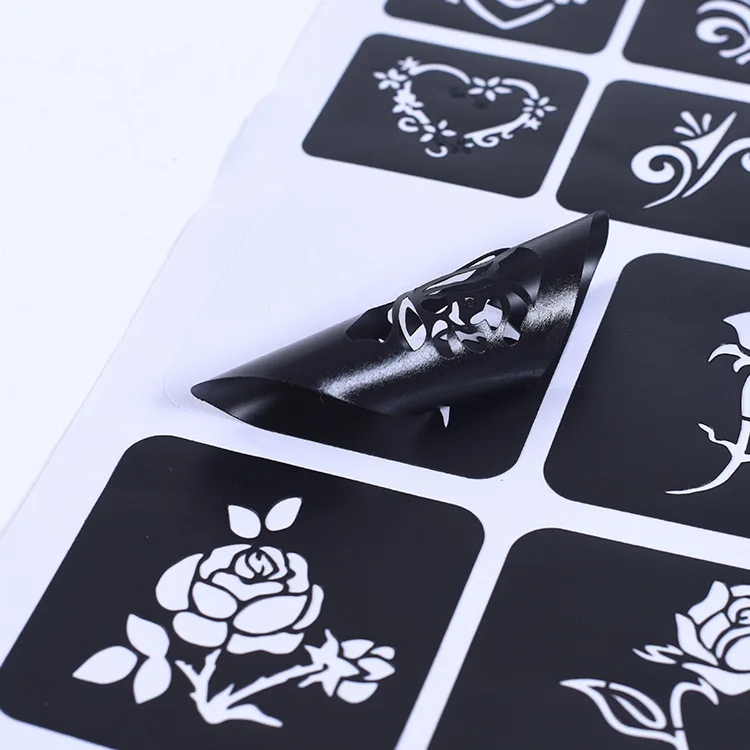 148 шт. трафареты для татуировок с блестками хной настоящих мужчин женщин и детей