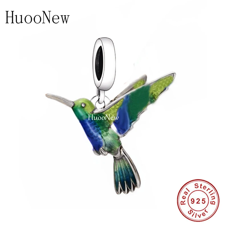 

Fit Original Charm Bracelet 925 Sterling Silver Cute High Speed Flying Kingfisher The Bird Bead For Making Women Berloque 2022