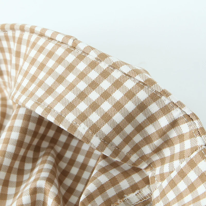 Клетчатый брючный костюм с лямкой на шее и открытой спиной жилет комплект прямых