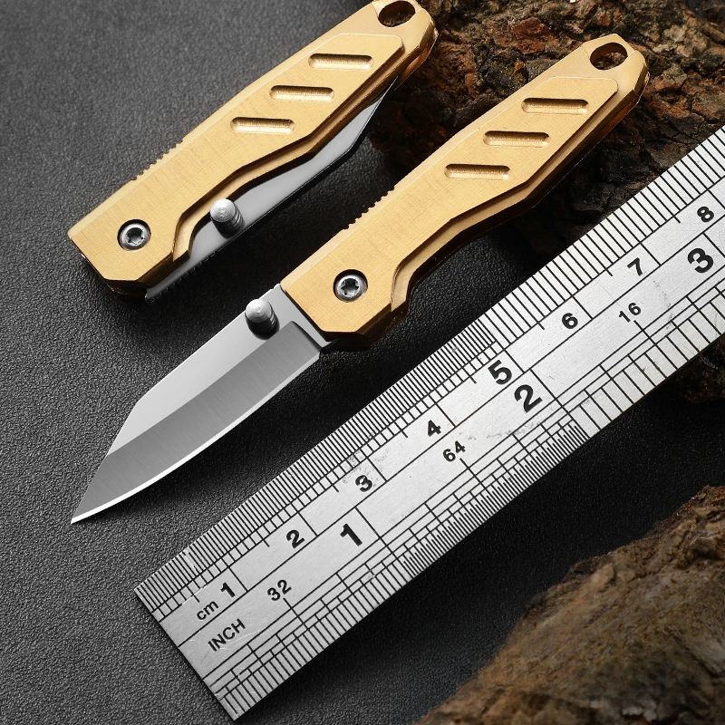 EDC уличный складной нож с латунной ручкой для самообороны карманный портативный
