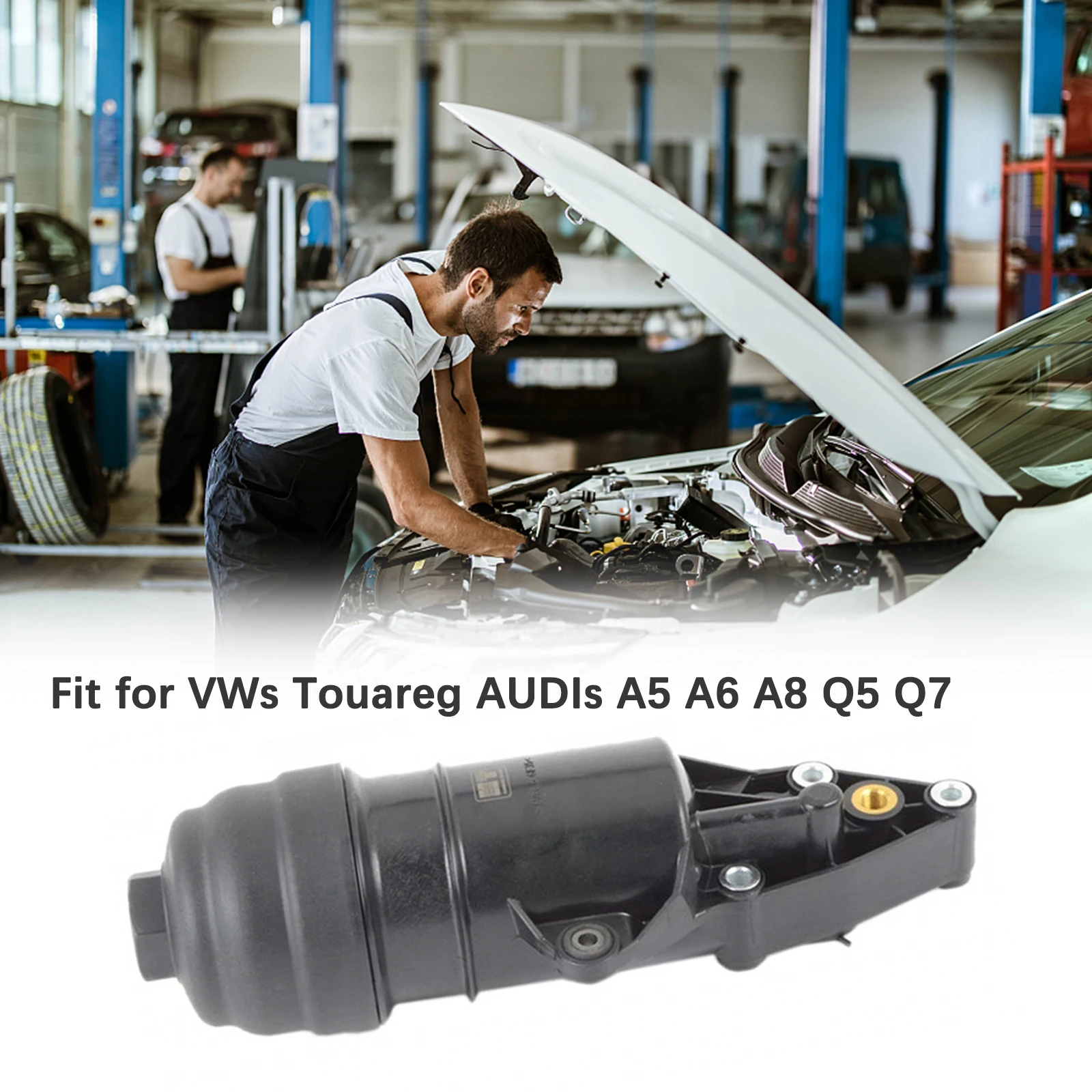 

Oil Filter Body Parts High-quality Materials 37cm Housing Assembly Fit for VWs Touareg AUDIs A5 A6 A8 Q5 Q7