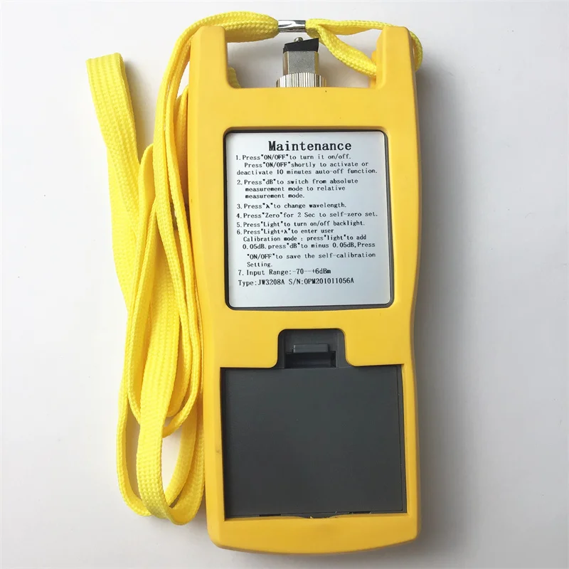 Optical Power Meter JW3208 Optical Tester Optical Attenuation High Precision Dual Interface Support 6 wavelengths FC connector