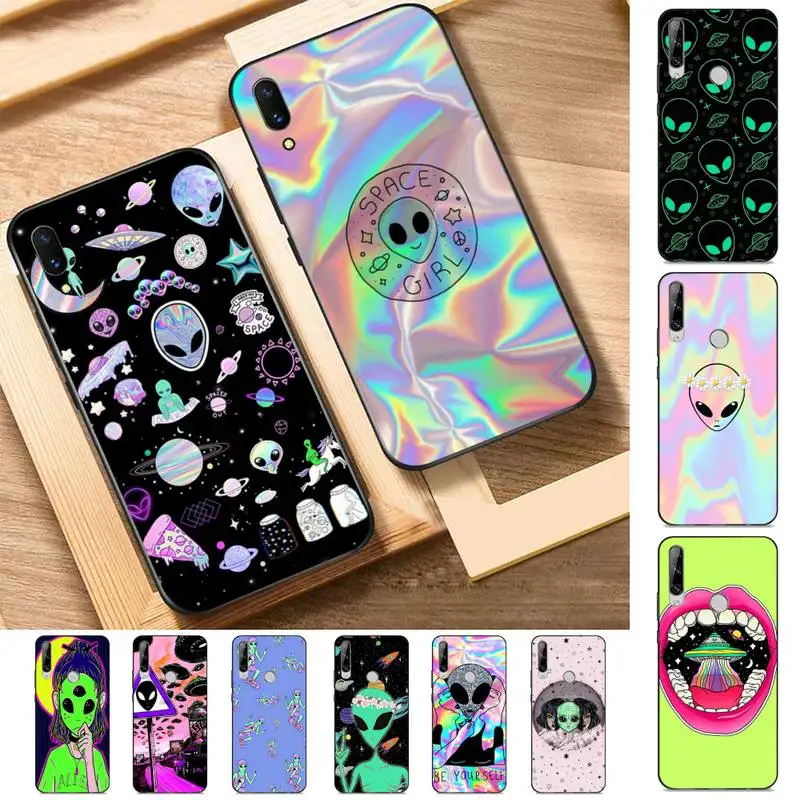 

Aesthetics Cartoon alien space Phone Case for Huawei Y 6 9 7 5 8s prime 2019 2018 enjoy 7 plus