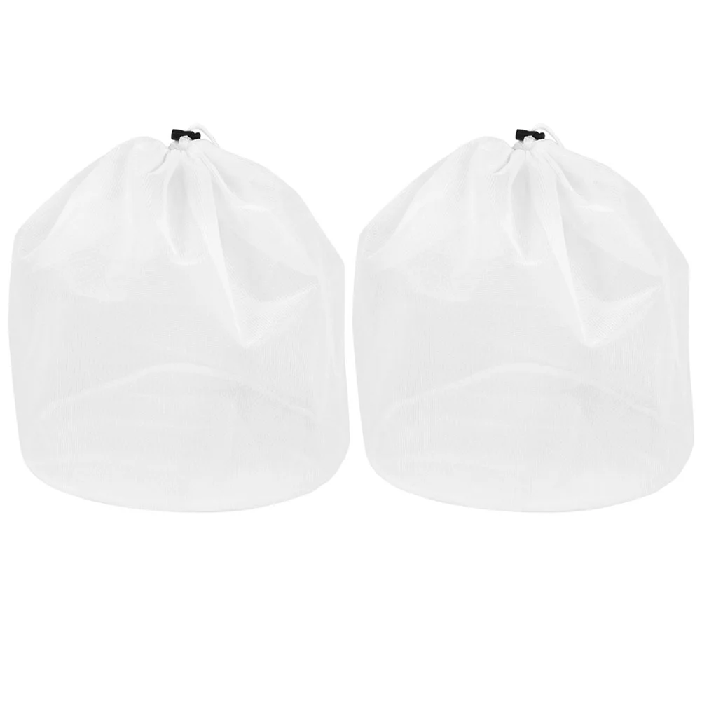 

2pcs Mesh Laundry Bags Large Washing Machine Bags Drawstring Clothes Bags