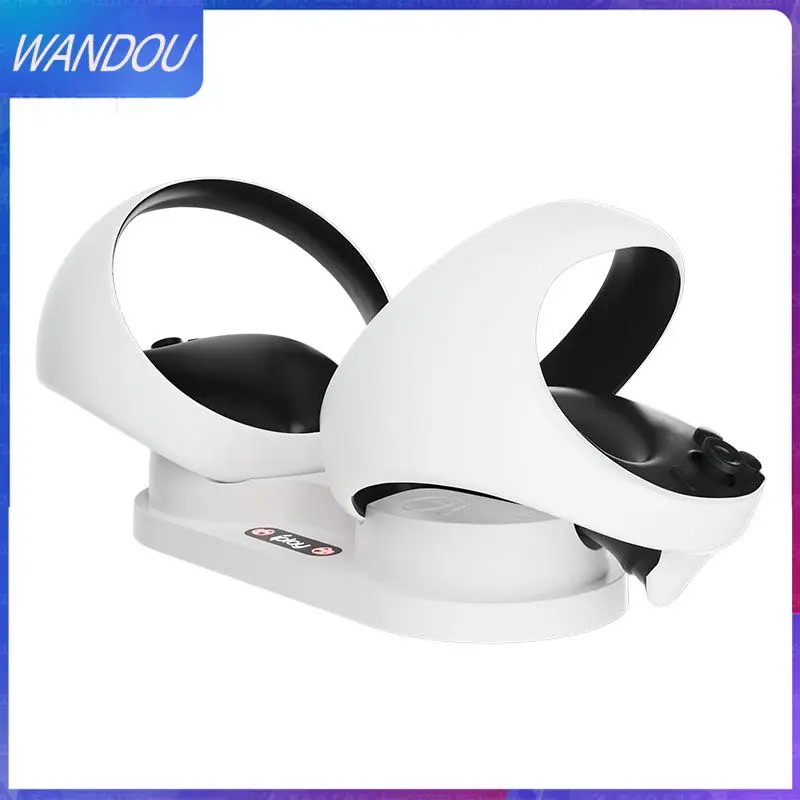 

Controller Charging Cradle With Display Light Type-c Interface Charger Station Display Stand Game Controller Portable For Ps Vr2