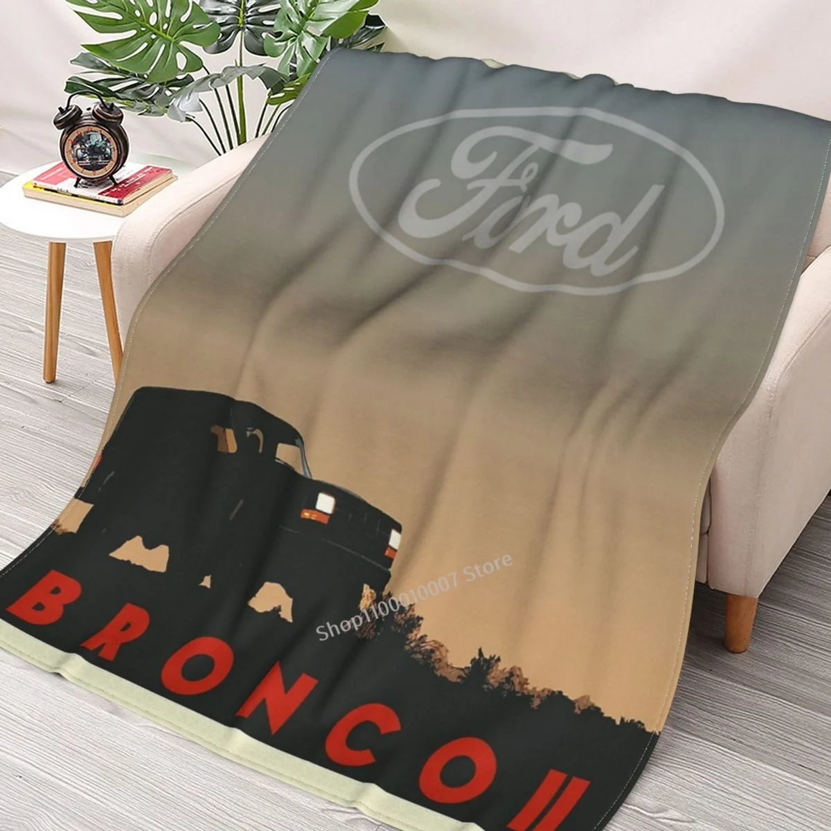 

Bronco II Throw Blanket 3D printed sofa bedroom decorative blanket children adult Christmas gift
