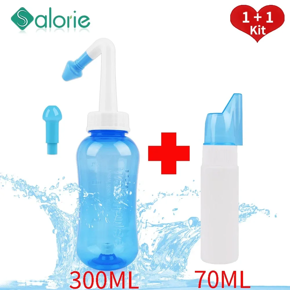 

2pcs Nose Cleaner Neti Pot Nasal Wash Irrigator Rinse Nose Protector Cleans Moistens Avoid Allergic Rhinitis Sinusitis Cure